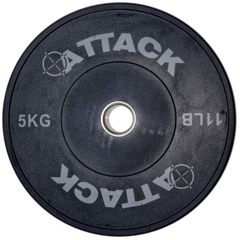 Attack Strength Olympic Solid Rubber Black Bumper Plate