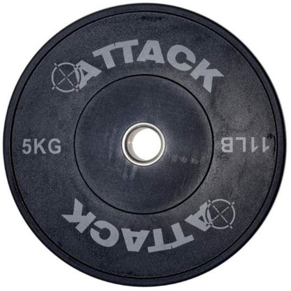 Attack Strength Olympic Solid Rubber Black Bumper Plate