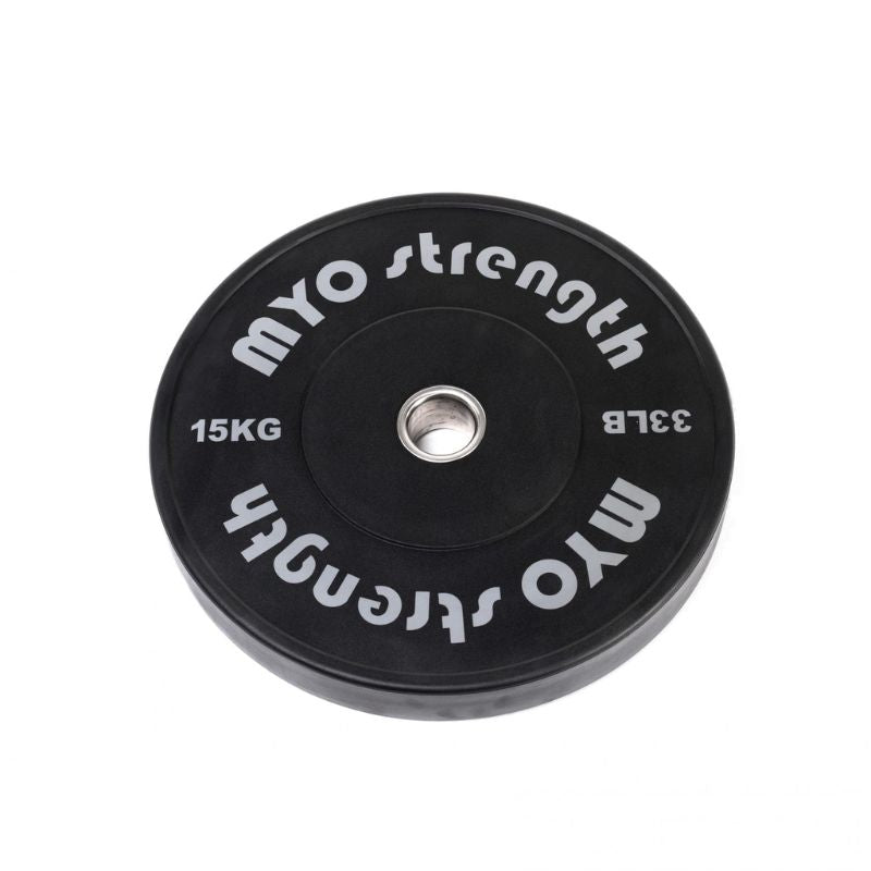 MYO Strength Olympic Solid Rubber Black Bumper Plates