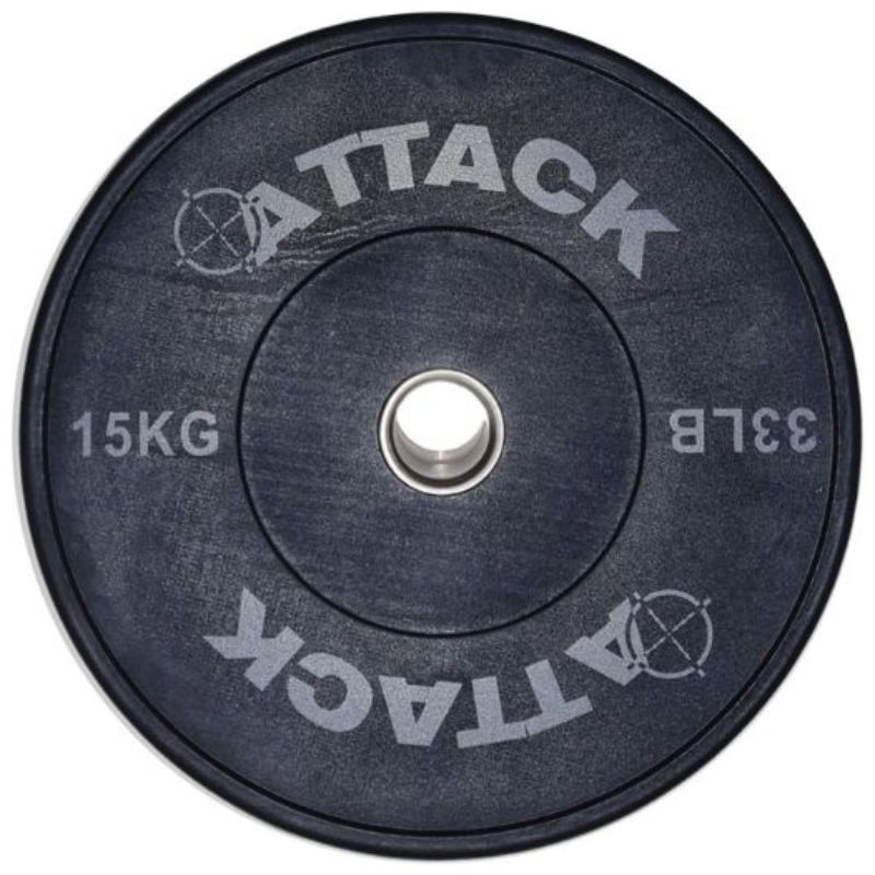 Attack Strength Olympic Solid Rubber Black Bumper Plate