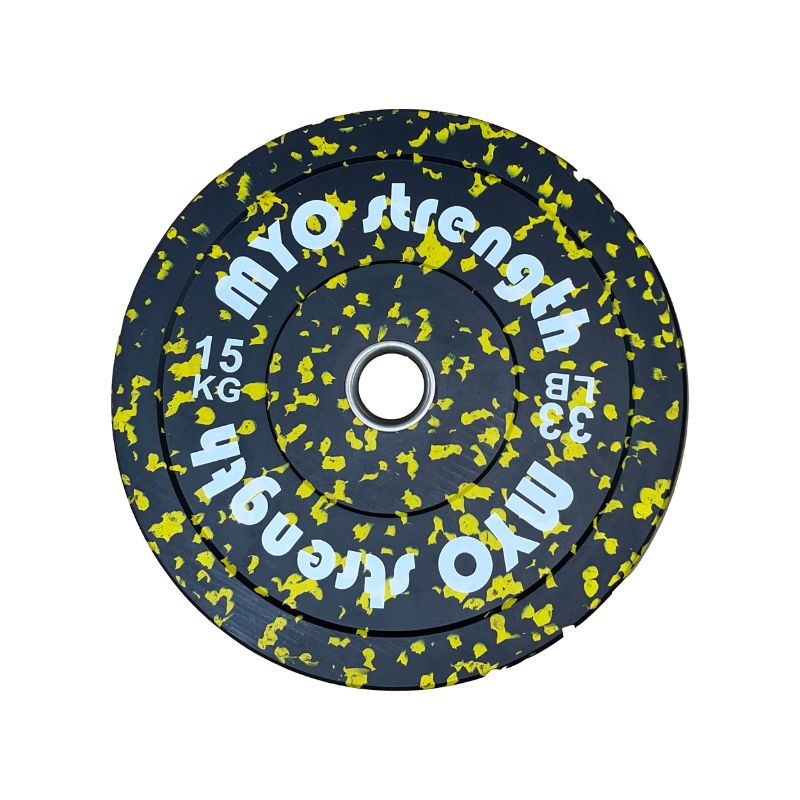 MYO Strength Olympic Rubber Speckled Bumper Plates