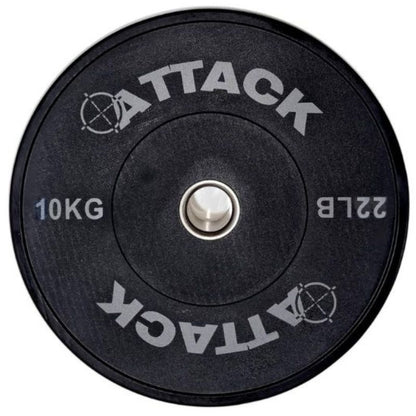 Attack Strength Olympic Solid Rubber Black Bumper Plate