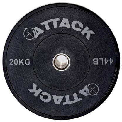 Attack Strength Olympic Solid Rubber Black Bumper Plate