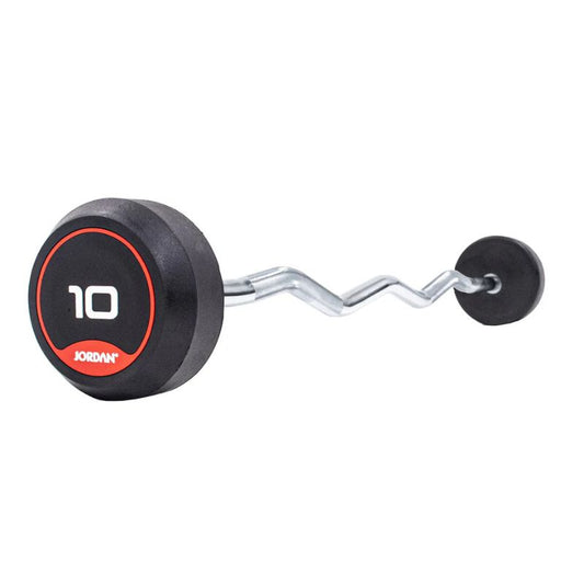 Jordan Rubber Barbells-Curl Bar